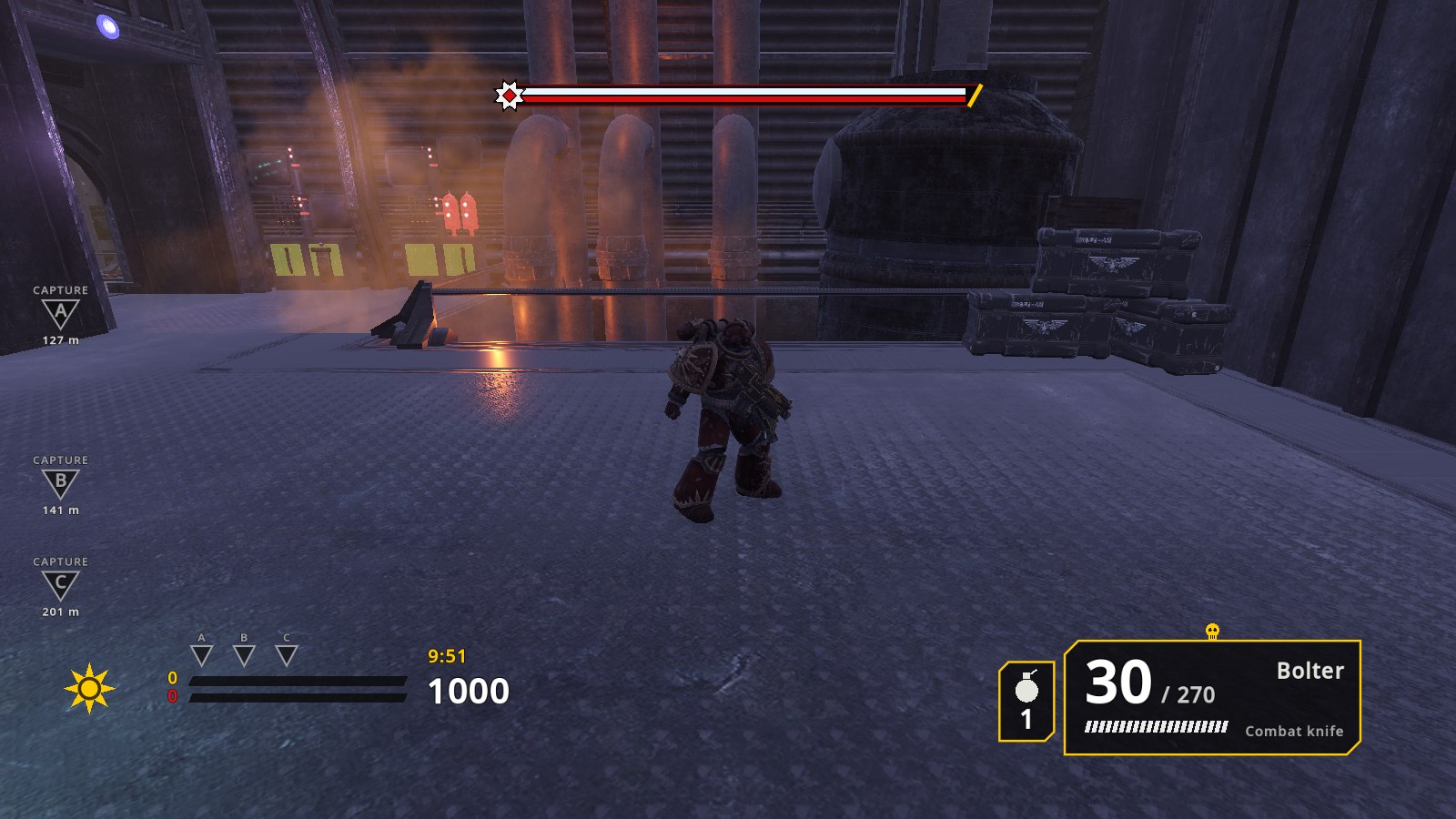 The same Chaos marine without the yellow ring